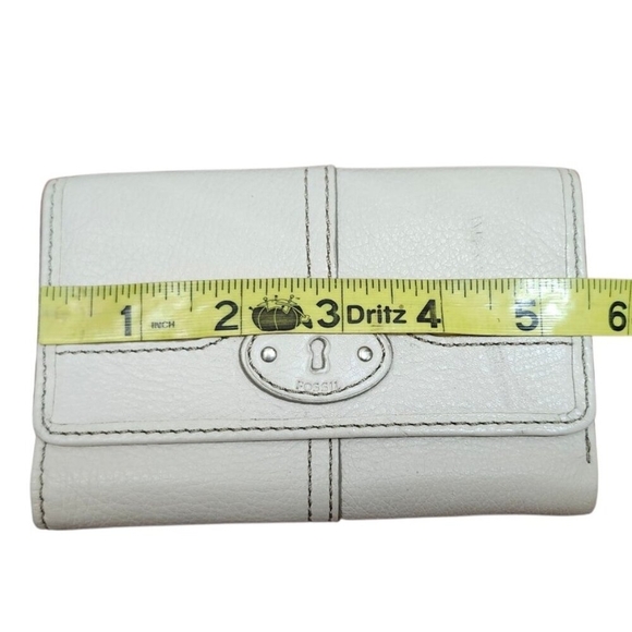 Fossil Wallet Leather White Women's - Picture 7 of 9